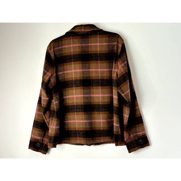 BB Dakota Steve Madden Plaid Jacket Shacket Size 2XL Classic Neutral F56 - Picture 13 of 15
